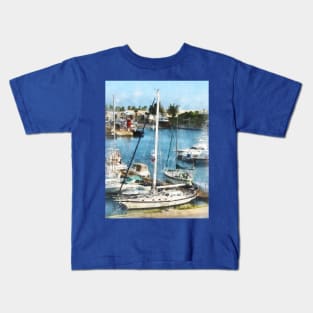 Caribbean - King's Wharf Bermuda Boats Kids T-Shirt